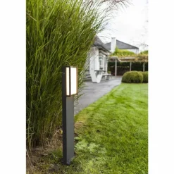 Borne lumineuse Lutec Qubo LED Anthracite, 1 lumière