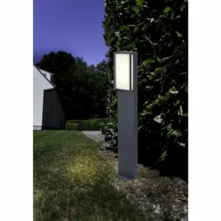 Borne lumineuse Lutec Qubo LED Anthracite, 1 lumière