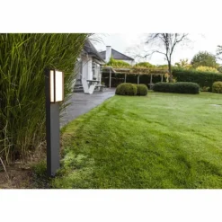 Borne lumineuse Lutec Qubo LED Anthracite, 1 lumière