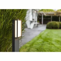 Borne lumineuse Lutec Qubo LED Anthracite, 1 lumière