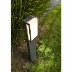 Borne lumineuse Lutec Qubo LED Anthracite, 1 lumière
