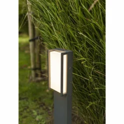 Borne lumineuse Lutec Qubo LED Anthracite, 1 lumière