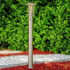 Borne lumineuse Mulo Acier inoxydable, 1 lumière, Détecteur de mouvement