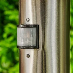 Borne lumineuse Mulo Acier inoxydable, 1 lumière, Détecteur de mouvement