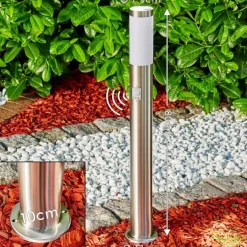 Borne lumineuse Norburg Acier inoxydable, 1 lumière, Détecteur de mouvement