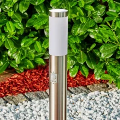 Borne lumineuse Norburg Acier inoxydable, 1 lumière, Détecteur de mouvement