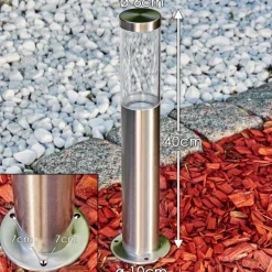 Borne lumineuse Noreaz LED Chrome, 1 lumière