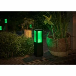 Borne lumineuse Philips Hue Ambiance White & Color Impress LED Noir, 1 lumière, Changeur de couleurs