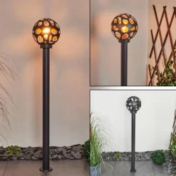 Borne lumineuse Saaseg Noir, 1 lumière