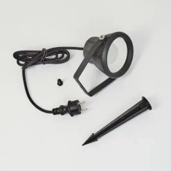 Borne lumineuse Sempach LED Noir, 1 lumière, Changeur de couleurs