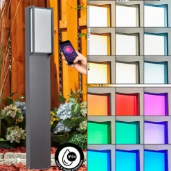 Borne lumineuse Skove LED Anthracite, 1 lumière, Changeur de couleurs