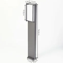 Borne lumineuse Skove LED Anthracite, 1 lumière, Changeur de couleurs