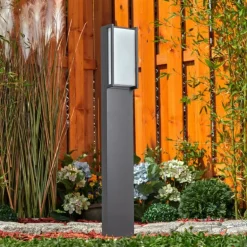 Borne lumineuse Skove LED Anthracite, 1 lumière, Changeur de couleurs