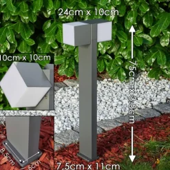 Borne lumineuse Swanek LED Anthracite, 1 lumière