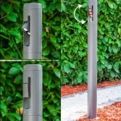 Borne lumineuse TETLIN LED Anthracite, 3 lumières
