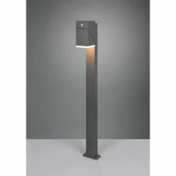 Borne lumineuse Trio Avon LED Anthracite, 1 lumière, Détecteur de mouvement