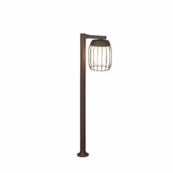 Borne lumineuse Trio Tuela Rouille, 1 lumière