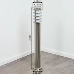 Borne lumineuse Tunes Nickel mat, 1 lumière