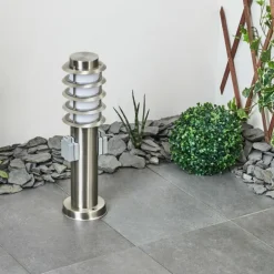 Borne lumineuse Tunes Nickel mat, 1 lumière