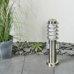 Borne lumineuse Tunes Nickel mat, 1 lumière