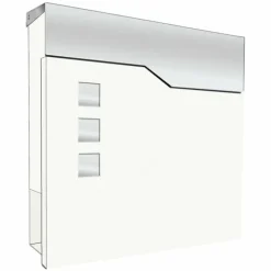 Boîte aux lettres LCD Dusenbach Acier inoxydable, Blanc