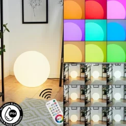 boule lumineuse iDual Diana LED Nickel mat, 1 lumière, Télécommandes, Changeur de couleurs