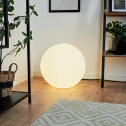 boule lumineuse iDual Diana LED Nickel mat, 1 lumière, Télécommandes, Changeur de couleurs