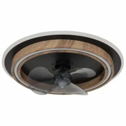Bozan Ventilateur de plafond lumineux Luminaires Globo Lighting LED Écru, Noir, 1 lumière, Télécommandes