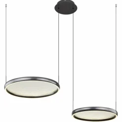 Luminaires Globo Lighting Suspensions|Briggs Suspension LED Noir, 1 lumière, Télécommandes