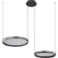 Luminaires Globo Lighting Suspensions|Briggs Suspension LED Noir, 1 lumière, Télécommandes