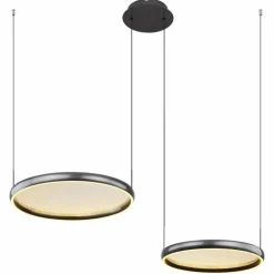 Luminaires Globo Lighting Suspensions|Briggs Suspension LED Noir, 1 lumière, Télécommandes