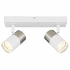 Luminaires Globo Lighting Spots Et Projecteurs|Brisbon Plafonnier, Spot de plafond, Applique murale, Spot mural Blanc, 2 lumières