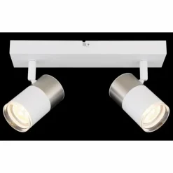 Luminaires Globo Lighting Spots Et Projecteurs|Brisbon Plafonnier, Spot de plafond, Applique murale, Spot mural Blanc, 2 lumières