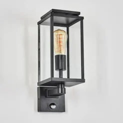 Cadafaes Lampe murale d´extérieur Noir, 1 lumière, Détecteur de mouvement