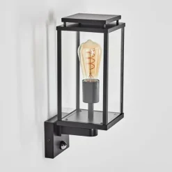 Cadafaes Lampe murale d´extérieur Noir, 1 lumière, Détecteur de mouvement