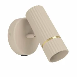 Luminaires Eglo Éclairage Led|CAMINIA Applique murale LED Laiton, Sable, 1 lumière