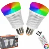 Candal E27 LED RGB 11 watt 2200-6500 Kelvin 806 lumen Lot de 2 avec télécommande
