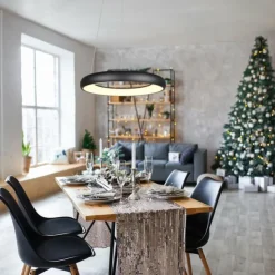 Luminaires Trio Éclairage Led|Cardona Suspension LED Noir, 1 lumière