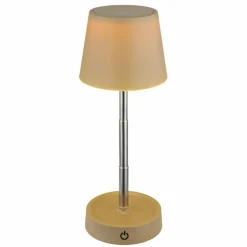 Luminaires Globo Lighting Éclairage Led|Carlos Lampe à poser LED Chrome, Sable, 1 lumière