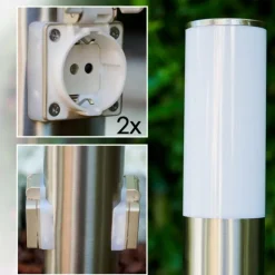 Caserta Lampadaire, Eclairage de chemin Acier inoxydable, 1 lumière