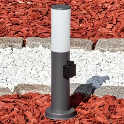 Caserta Prises électriques d'extérieur, Borne lumineuse, Eclairage de chemin Anthracite, 1 lumière