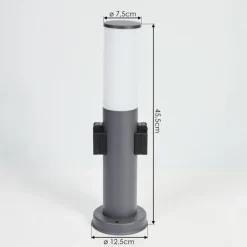 Caserta Prises électriques d'extérieur, Borne lumineuse, Eclairage de chemin Anthracite, 1 lumière
