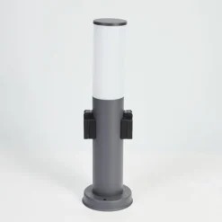 Caserta Prises électriques d'extérieur, Borne lumineuse, Eclairage de chemin Anthracite, 1 lumière