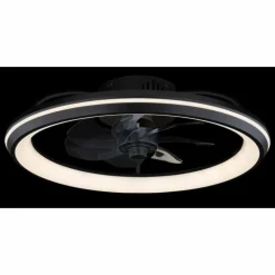 Celeste Ventilateur de plafond lumineux Luminaires Globo Lighting LED Noir, 1 lumière, Télécommandes