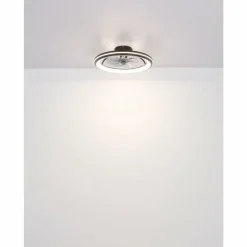 Celeste Ventilateur de plafond lumineux Luminaires Globo Lighting LED Noir, 1 lumière, Télécommandes