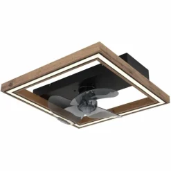 Celinata Ventilateur de plafond lumineux Luminaires Globo Lighting LED Noir, 1 lumière, Télécommandes