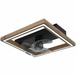 Celinata Ventilateur de plafond lumineux Luminaires Globo Lighting LED Noir, 1 lumière, Télécommandes