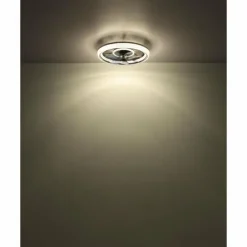 Cirilla Ventilateur de plafond lumineux Luminaires Globo Lighting LED Noir, 1 lumière, Télécommandes