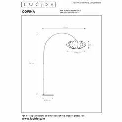 Luminaires Lucide Lampadaires Et Lampes Sur Pied|CORINA Lampadaire Beige, 1 lumière