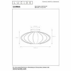 Luminaires Lucide Plafonniers|CORINA Plafonnier Laiton, 1 lumière